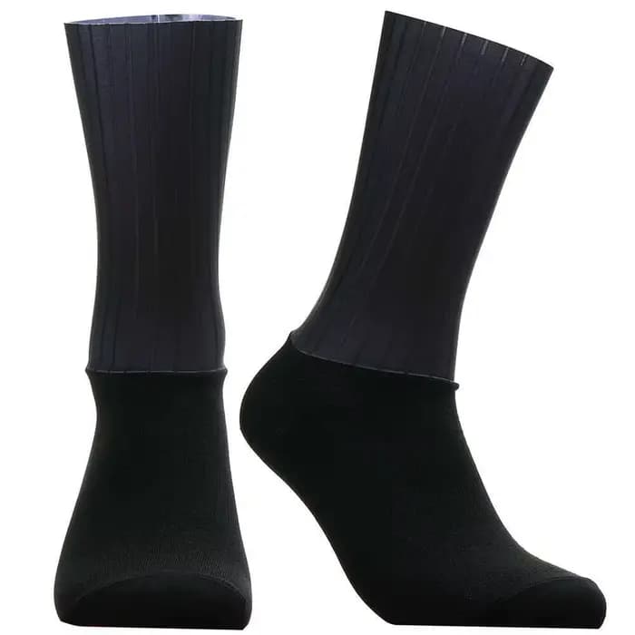 Chaussettes de sport coordonnantes sans couture Aero Bike Team, chaussettes de compression de vélo d