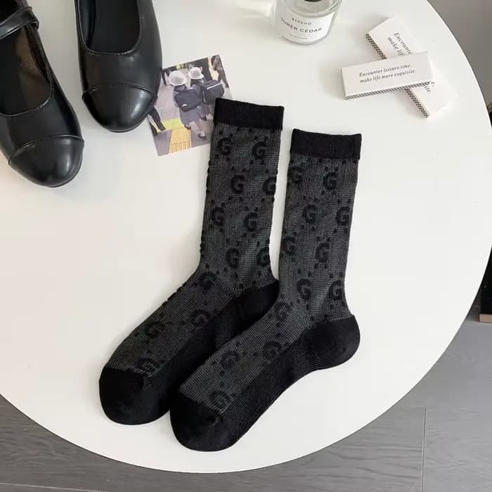 ChimWomen's Medium Tube Chaussettes pour femmes, Double aiguille, Mince, Printemps, Été, Automne, Re