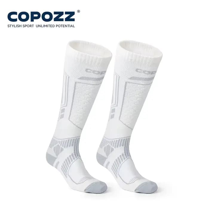 COPOZZ laine mérinos hiver chaussettes de Ski hommes femmes thermique genou-haut chaussettes de Ski