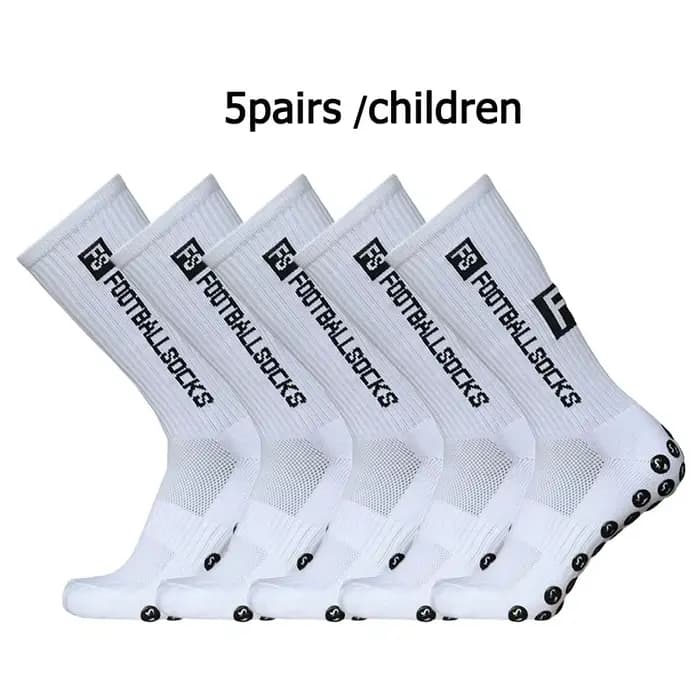 Chaussettes de football respirantes pour enfants et adolescents, chaussettes de sport carrées en sil