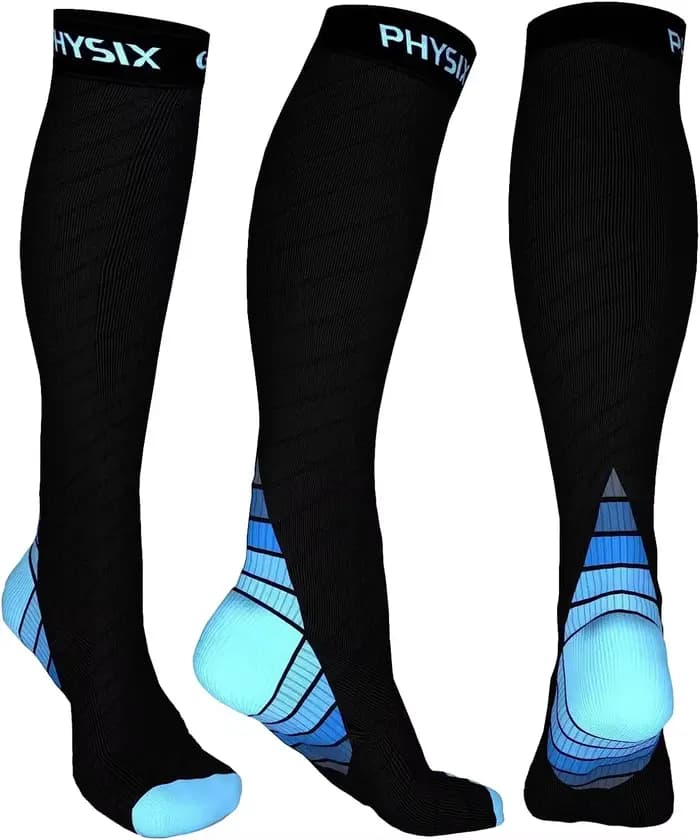 Chaussettes de compression pour la circulation, 3 paires, infusées au cuivre, unisexes, idéales pour