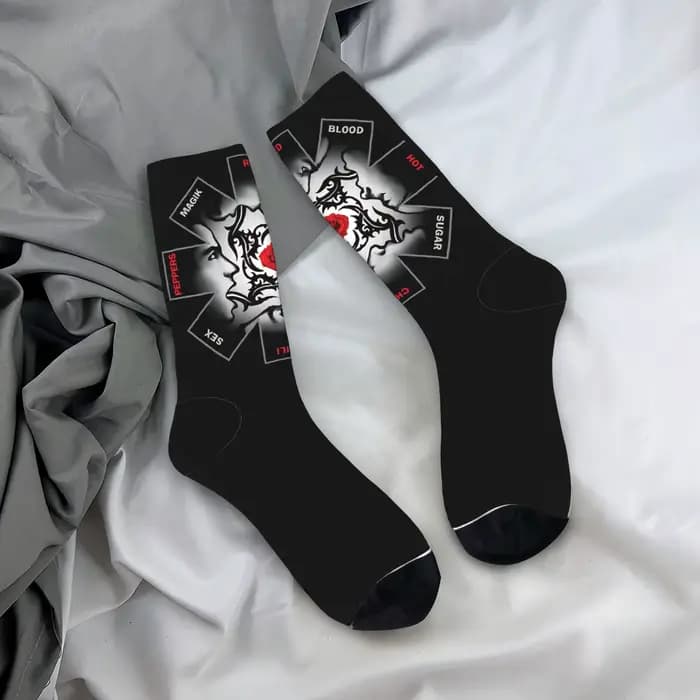 Chaussettes RHCP Red Hot Chili Peppers, chaussettes amusantes pour hommes, chaussettes de qualité, m