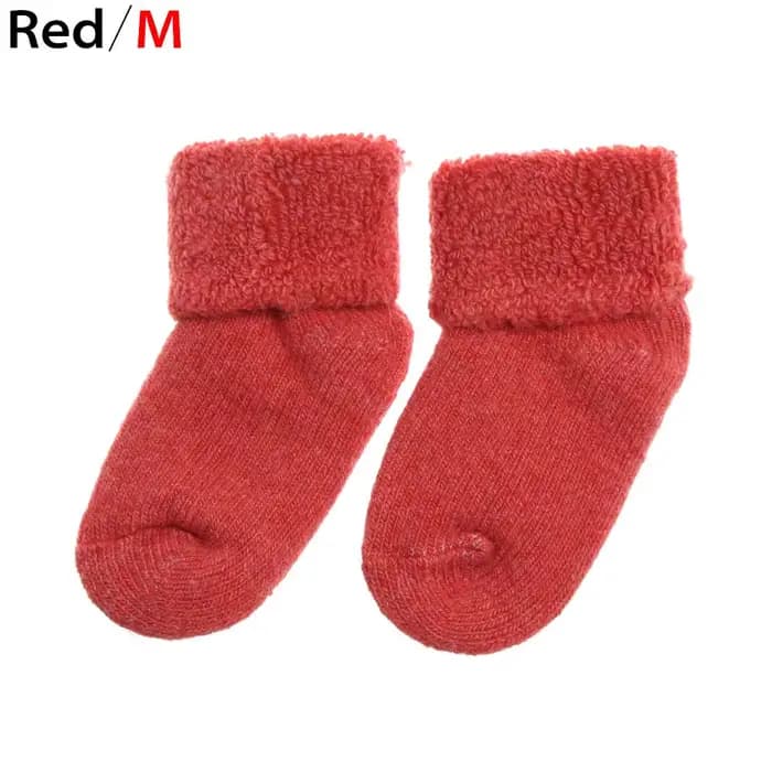 Chaussettes thermiques en laine véritable pour enfants, chaussettes d'hiver douces et chaudes pour b