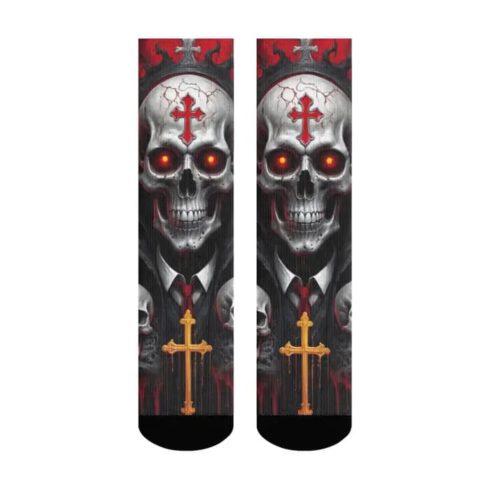 Croix crâne mode hommes chaussettes Harajuku Style rétro fou rue Hip Hop heureux chaussettes nouveau