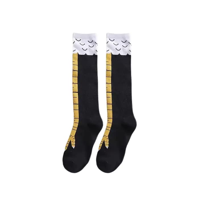 Hommes femmes drôle 3D poulet chaussettes imprimer dessin animé Cosplay haute flexibilité cuisse hau