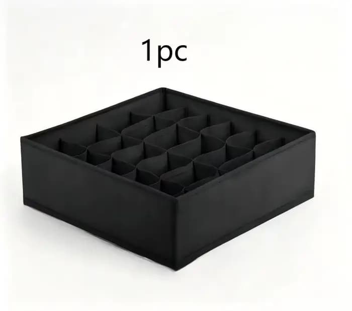 Boîte de rangement pliable à 24 compartiments, organiseur en tissu pour chaussettes et sous-vêtement