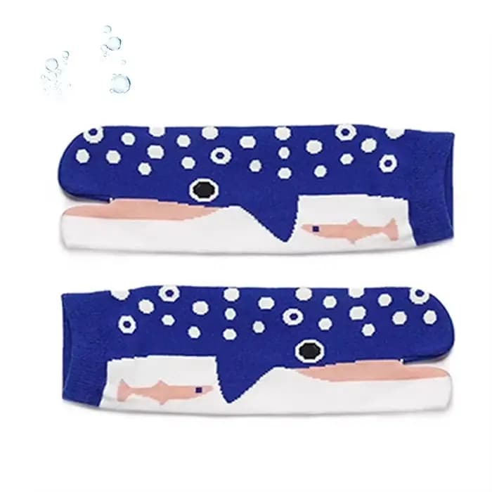 Chaussettes pour femmes de la série Funny Fish, chaussettes Tabi respirantes, chaussettes courtes po