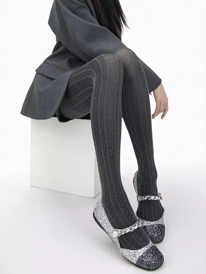 Collants Vintage à pois rayés pour femmes, automne-hiver, Streetwear basique, bas décontracté, 2025