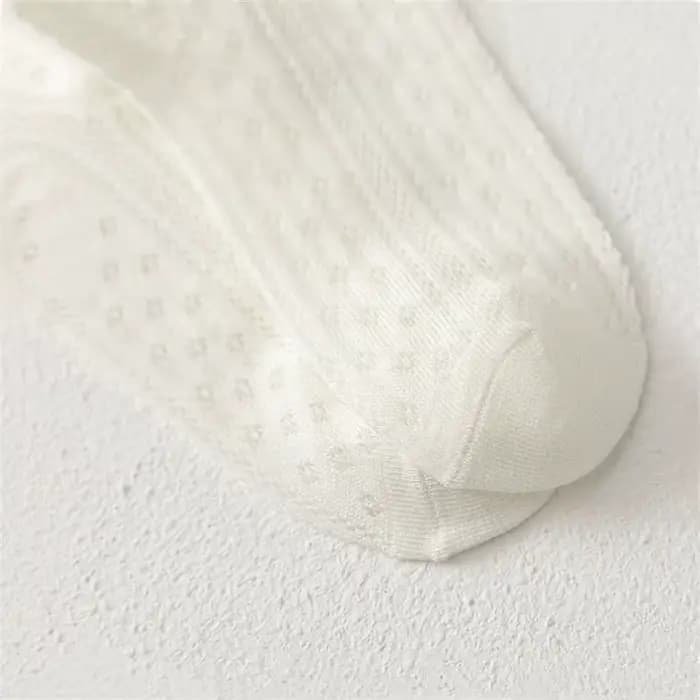 5 paires/lot chaussettes en maille blanches pour enfants pour filles été mince respirant fille chaus