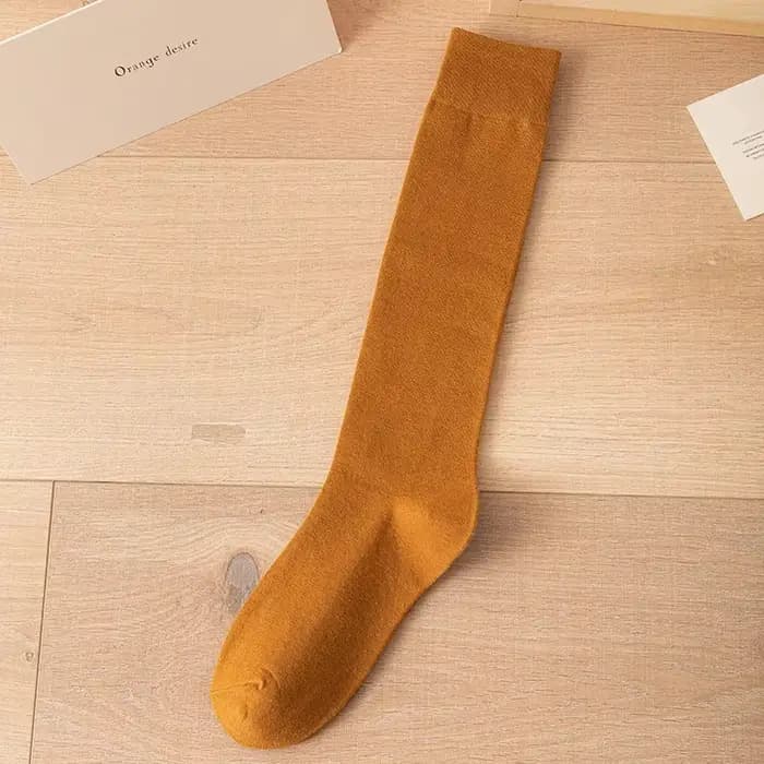 Chaussettes hautes en coton pour femmes, chaussettes de mollet décontractées pour femmes, noir, blan