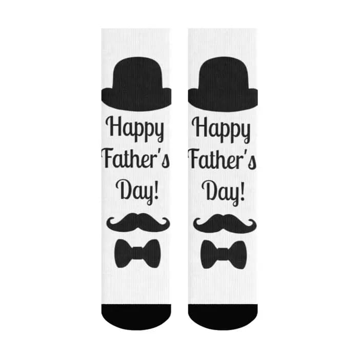 1 paire de chaussettes élégantes à la mode pour cadeau de fête des pères, « J'aime papa » »! Bonne f