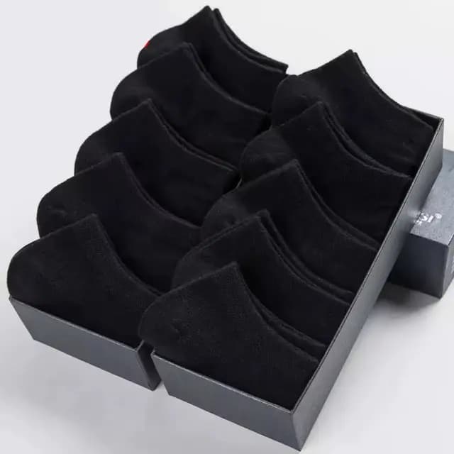 Chaussettes Courtes en Coton Respirant pour Homme et Femme, Couleur Unie, Noir, Blanc, Gris, Coupe B