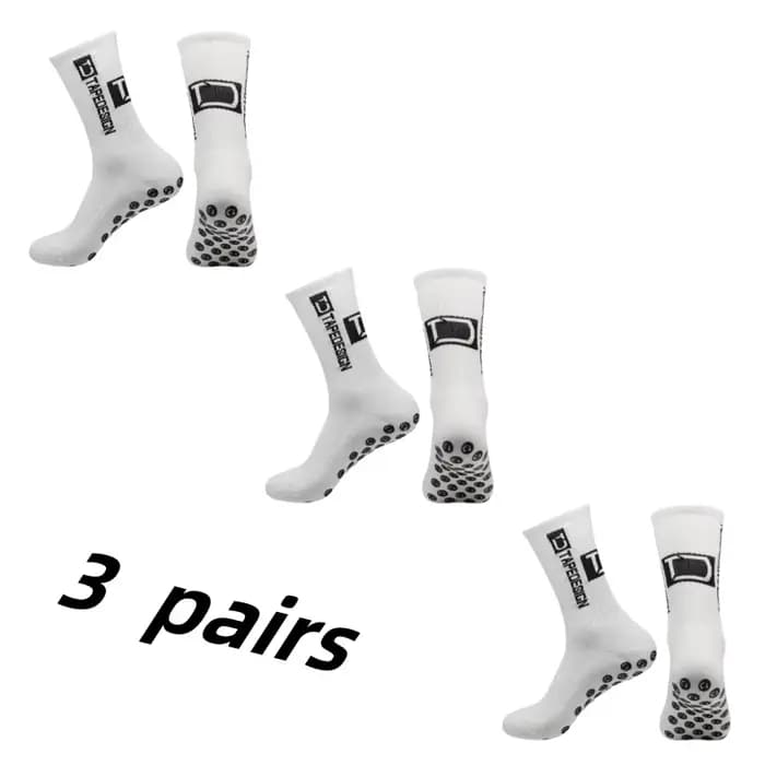 3 paires/lot nouveau dans antidérapant Tapedesign chaussettes de Football mi-mollet antidérapant Foo