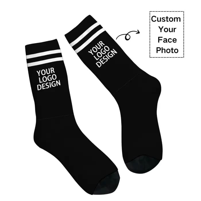 Chaussettes personnalisées avec logo avatar pour hommes et femmes, respirantes, chaudes, design orig