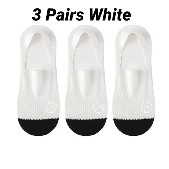 Chaussettes bateau invisibles pour hommes à motif gaufré, fines, respirantes, confortables, de haute