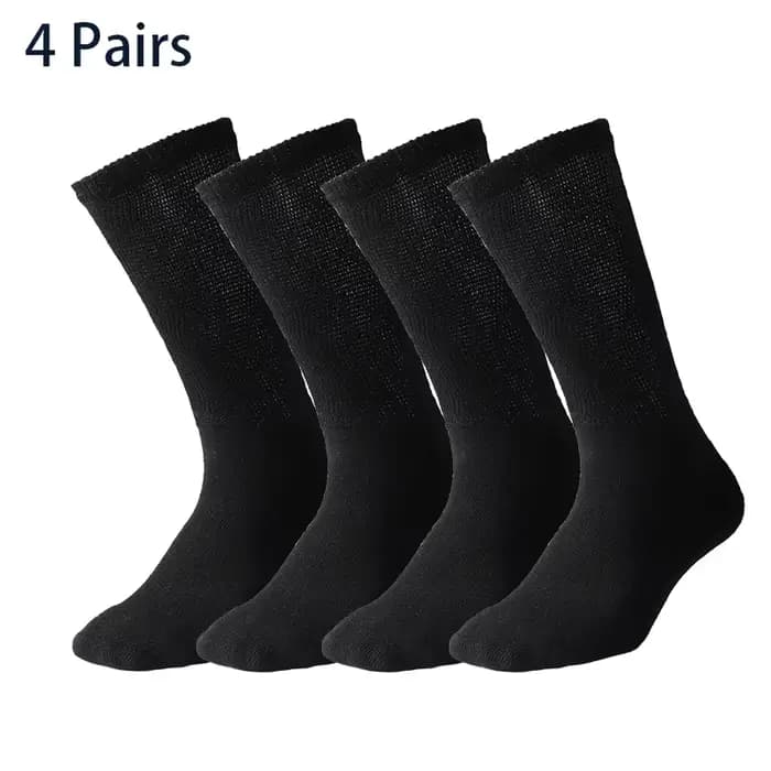 Chaussettes pour diabétiques pour hommes, sans ressorts de compression, à bordure lâche, respirantes