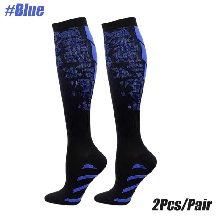 1 paire de chaussettes de compression de sport pour hommes et femmes, chaudes pour la course, le cyc