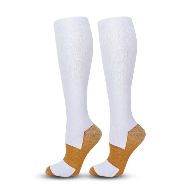 1/3 Paire de Chaussettes Longues à Compression Forte pour Femmes, Chaussettes de Sport Élastiques de