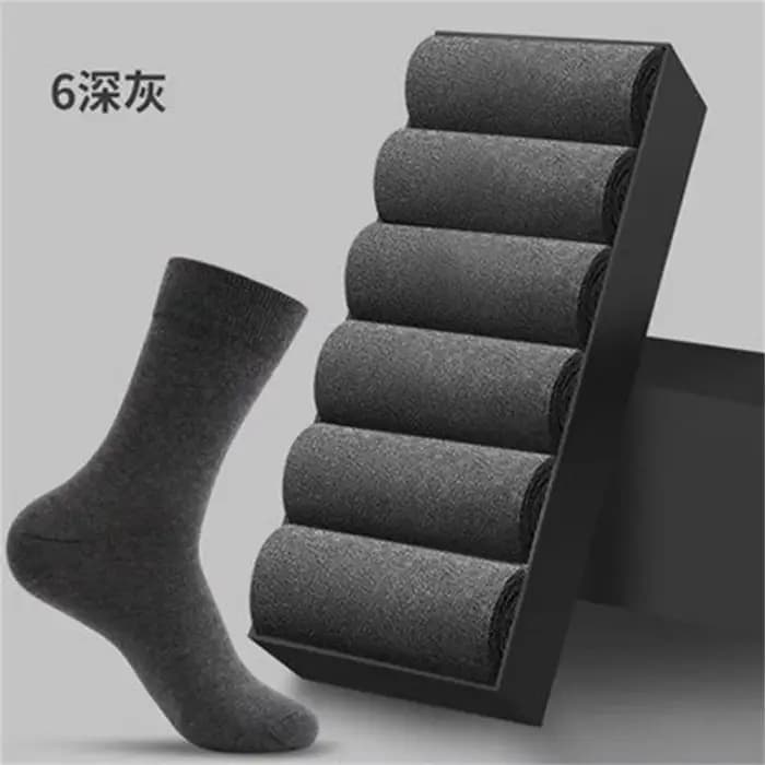 UNWE-Lot de 6 paires de chaussettes en coton pour hommes, tube haut, chaussettes d'affaires chaudes,