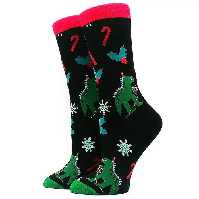 Chaussettes de Joyeux Noël en Coton pour Homme et Femme, Père Noël, Flocons de Neige, artificiel an,