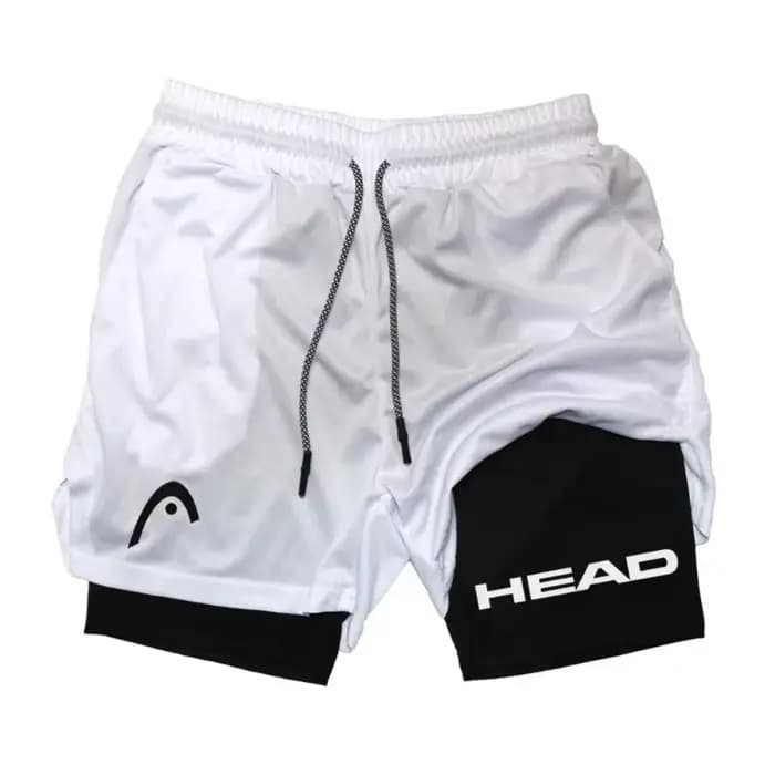 Short de course 2-en-1 pour hommes, idéal pour le fitness et l'entraînement, séchage rapide, double