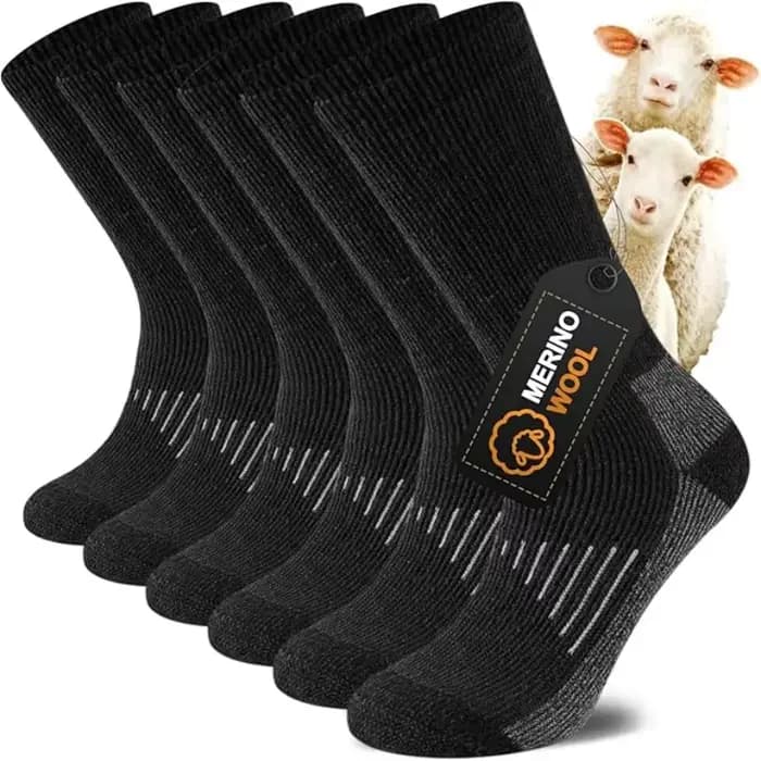 Chaussettes en laine mérinos super épaisses et chaudes pour hommes et femmes, chaussettes de randonn