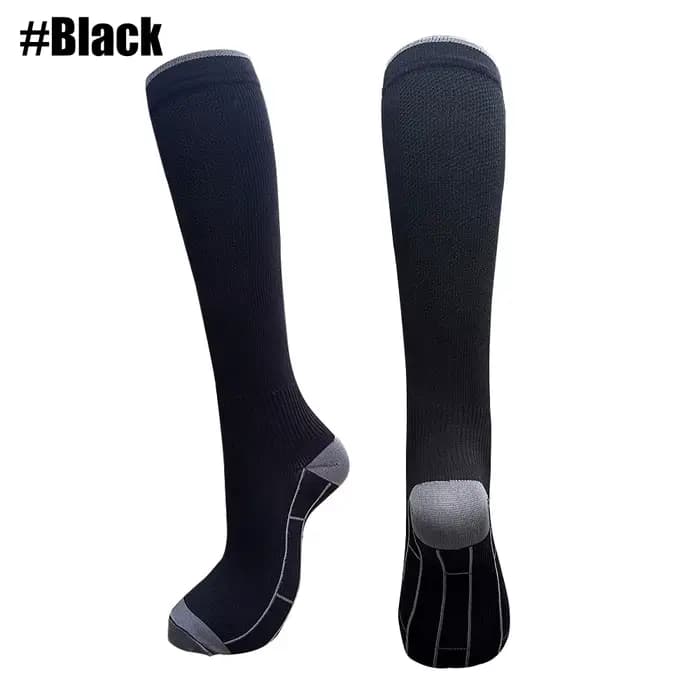 1 paire de chaussettes de compression pour femmes et hommes, compression graduée 20-30 mmHg pour la