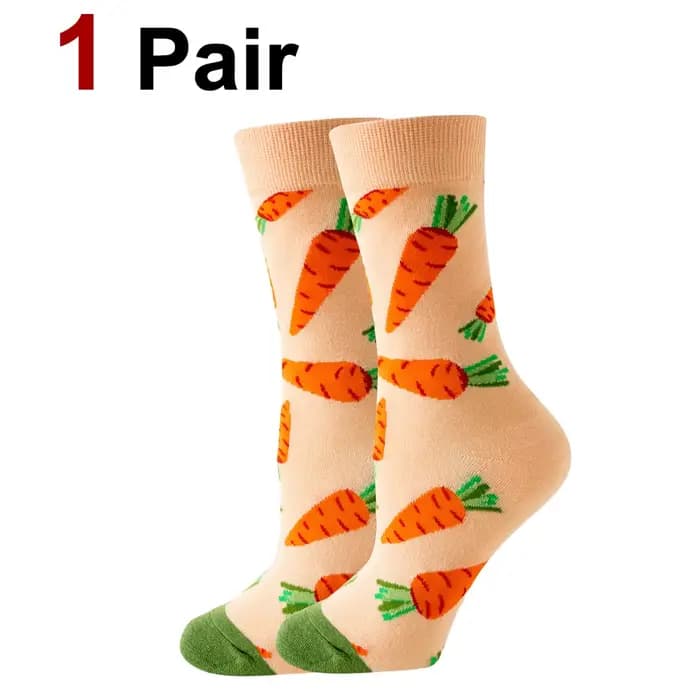 1/2 paires de chaussettes tricotées en coton à col rond, adaptées aux hommes et aux femmes, à la mod