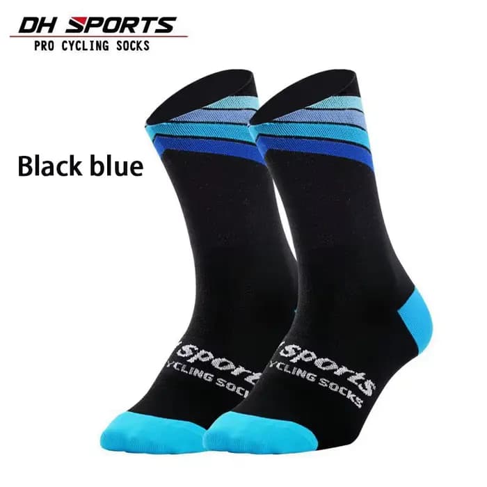DH SPORTS-Chaussettes de cyclisme professionnelles pour hommes et femmes, mocassins rayés, baume hio
