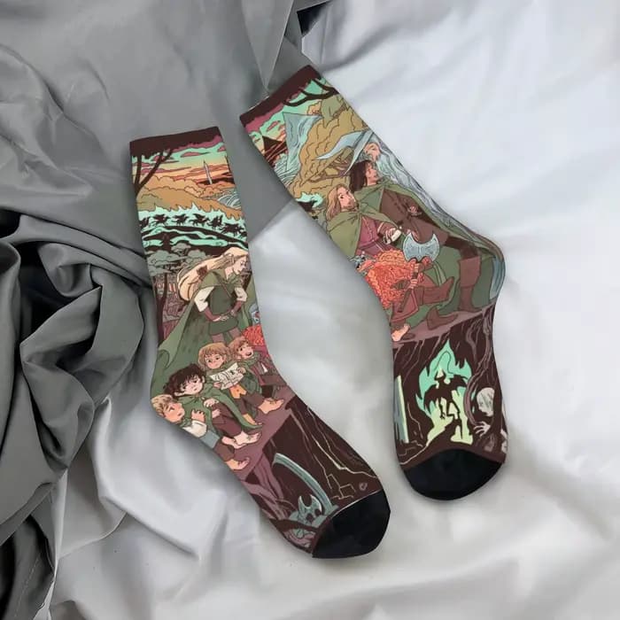 Lords Rings Gollum chaussettes Merch pour hommes femmes chaussettes souples confortables merveilleux