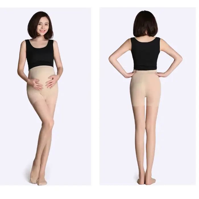 Collants de maternité collants de grossesse sur le ventre, solides et respirants, bas de maternité,