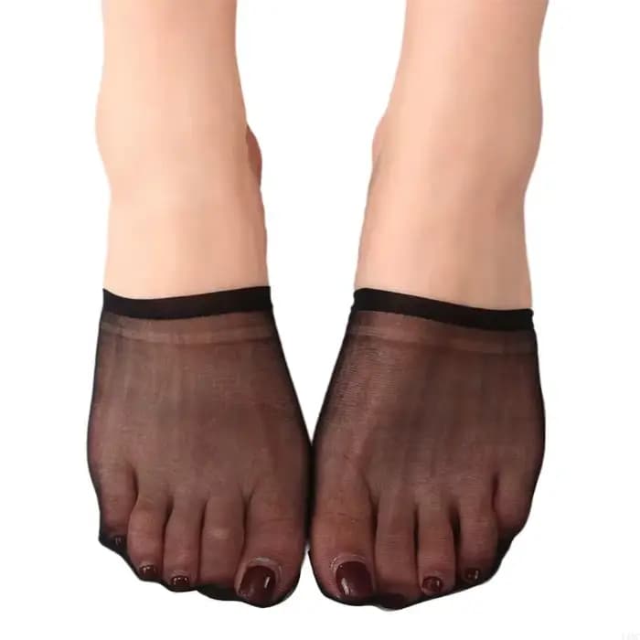 Demi-chaussettes pour les femmes toe à maille transparente No Chauquettes sans spectacle chaussettes
