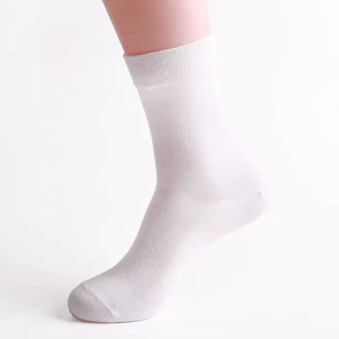 Chaussettes pour hommes en coton blanc noir gris, chaussettes longues et respirantes, bonneterie de
