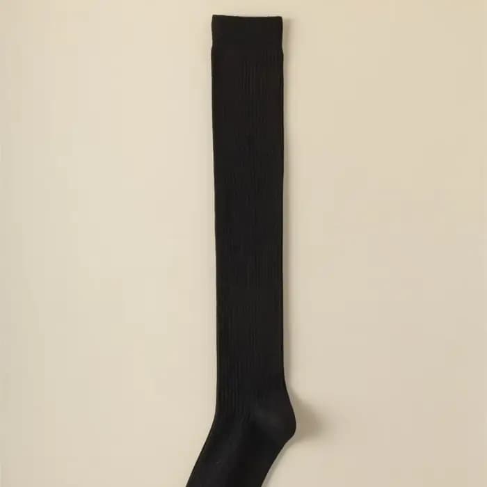 Femmes chaussettes longues laine cuisse bas maigre décontracté sur genou-haut moelleux femme longue