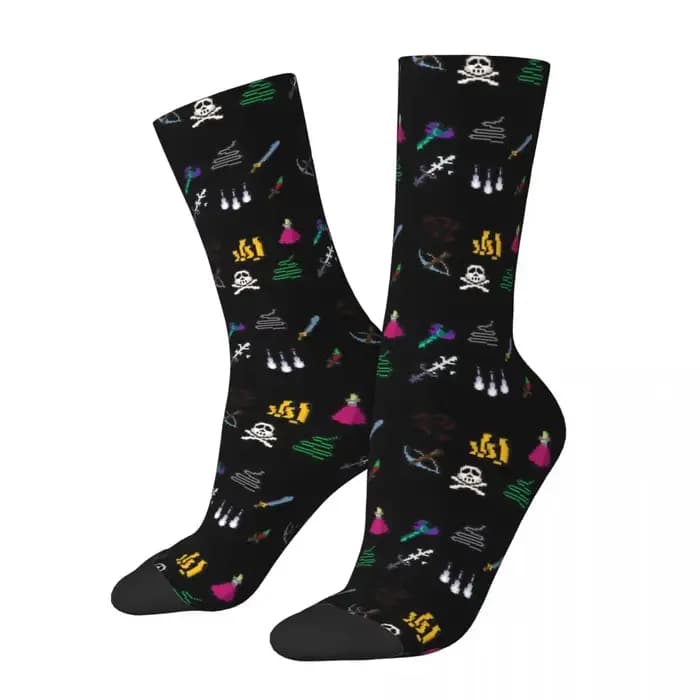Chaussettes de joueur de la vieille école Runescape Killing Bundle, bas Harajuku de haute qualité, c