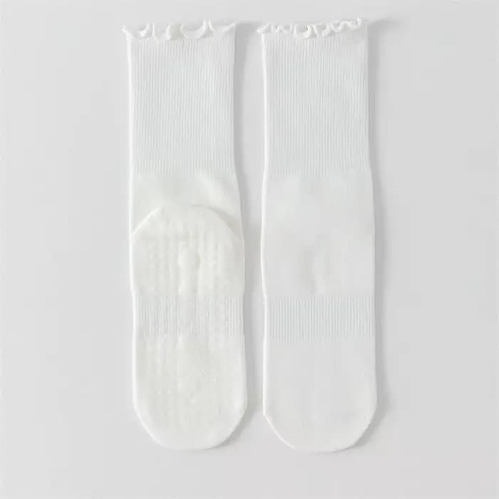 Chaussettes de yoga, chaussettes mi-mollet sans coutures, chaussettes de sport antidérapantes fines,