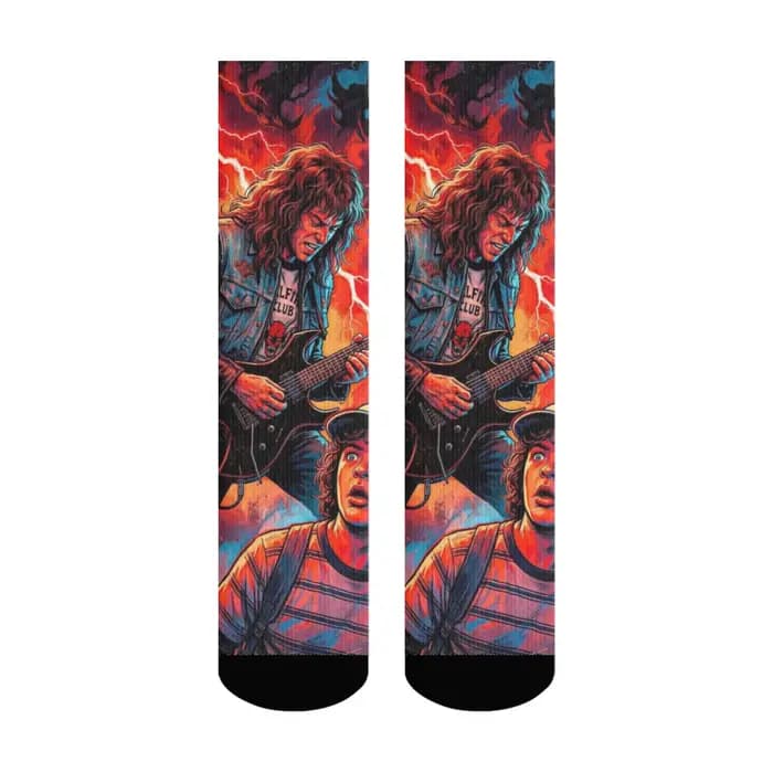 Chaussettes pour hommes style rétro Eddie Munson, style Harajuku, chaussettes amusantes de style str