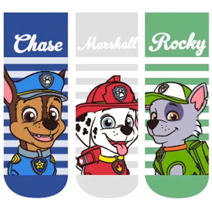 Paw Patrol – chaussettes tricotées pour bébé, 3 paires, 100% authentiques, printemps, automne, été,