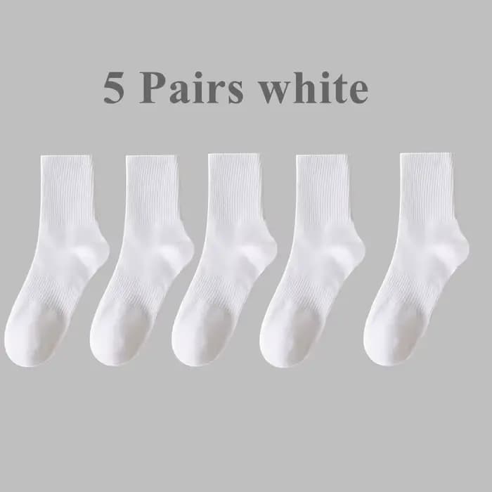 5 paires de chaussettes de sport pour hommes, Tube haut, antidérapantes, en coton de haute qualité,