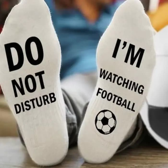 Chaussettes de football ne déteste pas regarder la FOOTBALL chaussettes drôles pour hommes sport pou