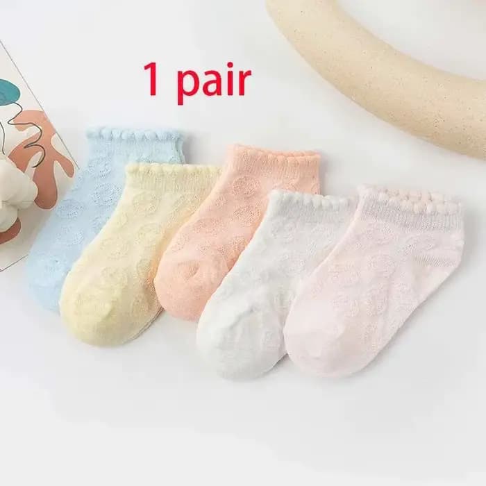 1 paire de chaussettes d'été pour bébés garçons et filles, maille ultra-fine douce, filet pour enfan