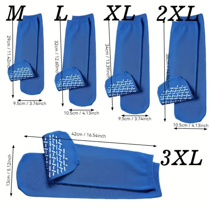 NON SKID Chaussettes d'hôpital pour hommes avec poignées, chaussettes antidérapantes pour hommes et