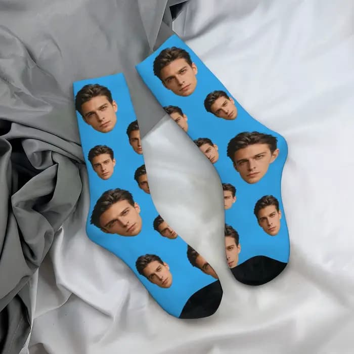 Chaussettes personnalisées avec avatar pour hommes et femmes, chaussettes avec photo personnalisée,