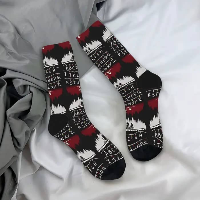 Cooses de noël lumières chaussettes Design bas antibactérien unisexe hommes chaussettes doux respira