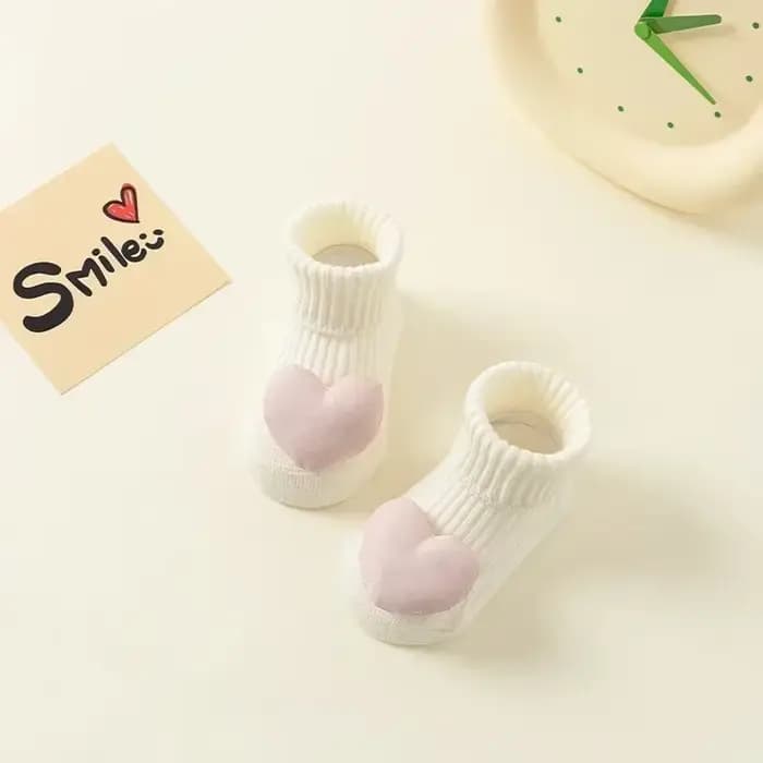 Chaussettes antidérapantes pour bébé de 0 à 3 ans, chaussettes de sol pour nouveau-né, poupée 3D, de