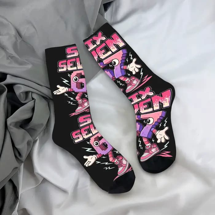 Chaussettes de mode pour hommes, décontractées, thème Meme Kids Six Seven Italian Brainrot 67, pour