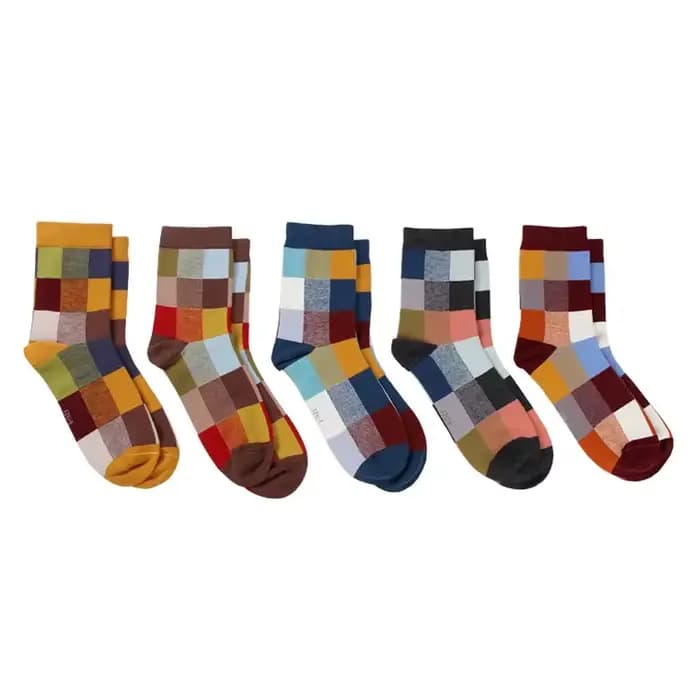 5 paires/chaussettes en coton peigné pour hommes printemps et automne chaussettes de Compression mod