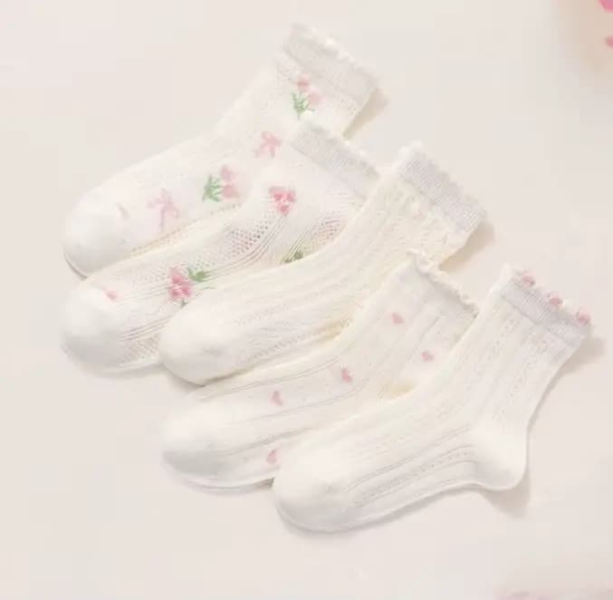 5 paires de nouvelles chaussettes pour bébé en maille sans couture, pour le printemps et l'été, en c