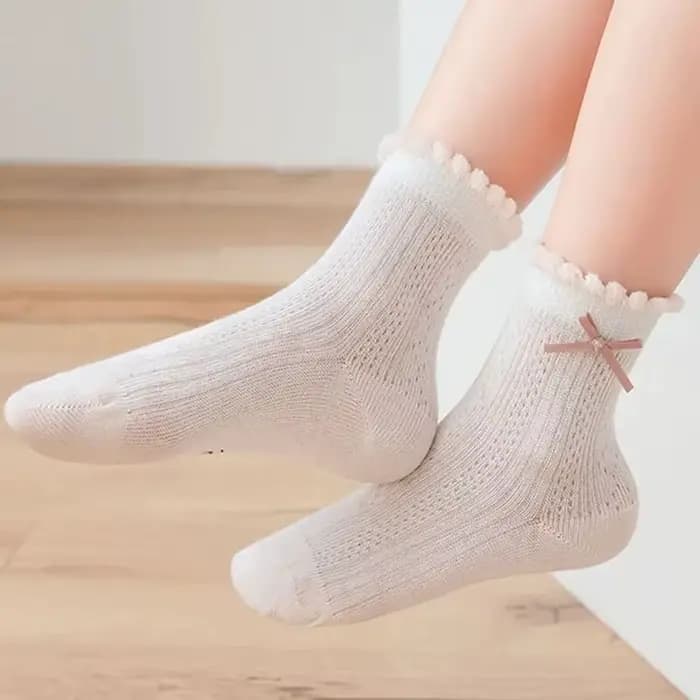 5 paires/lot mignon enfants chaussettes pour filles garçons coton solide princesse enfants chaussett