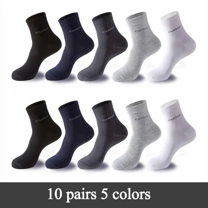 Chaussettes habillées en bambou pour hommes, 10 paires, confortables, Super douces, respirantes, cla